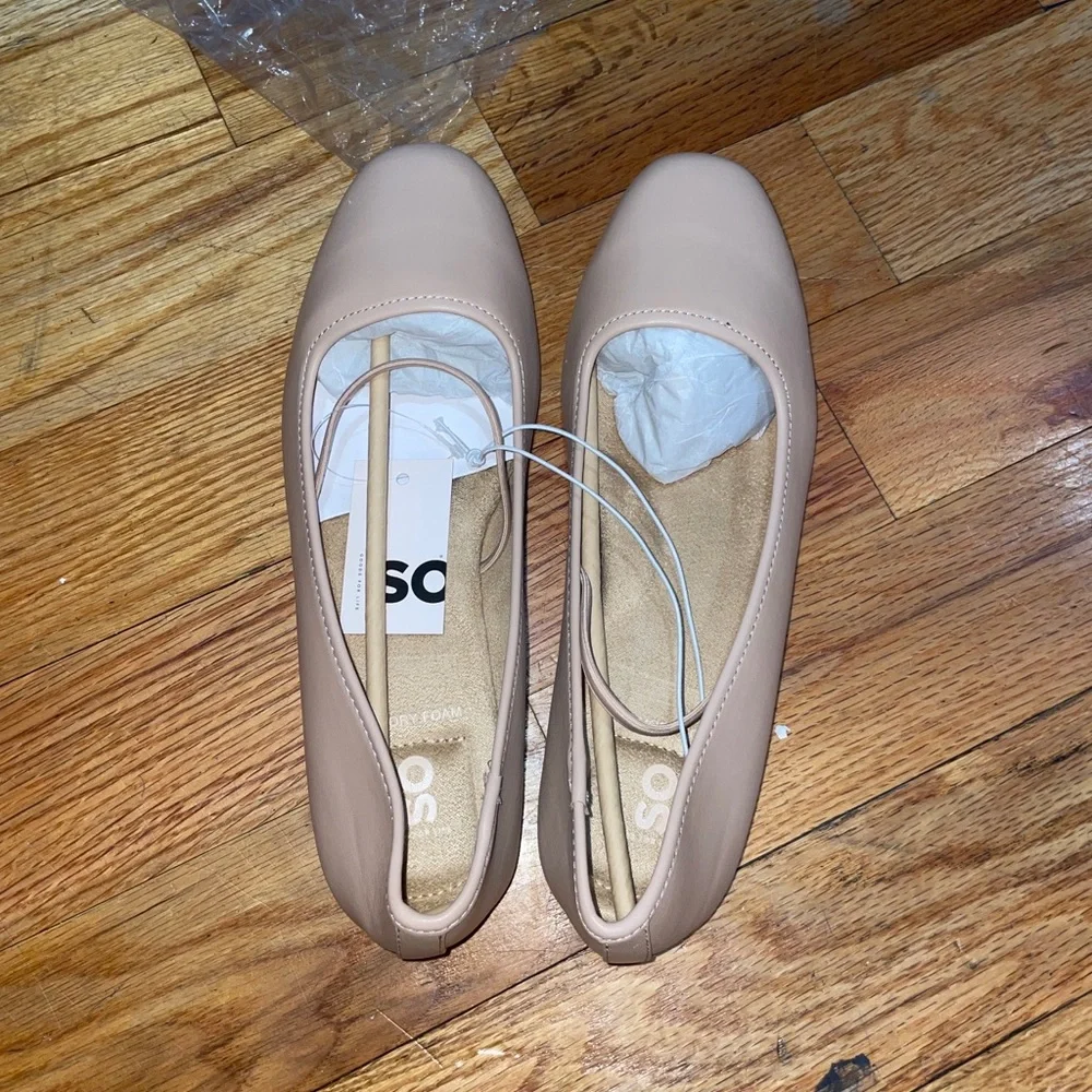 NEW SO® Neema Women's Pointed Toe Ballet Flat TAN 10